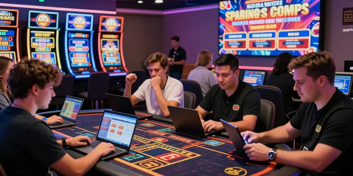 Exciting scene at a credit card casino showcasing players using familiar payment methods like Visa and Mastercard for instant deposits.