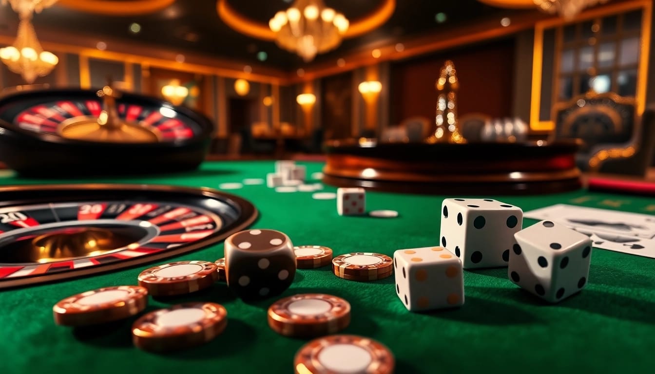 Exciting online gambling experience at https://f8bet.dental/ featuring roulette and poker chips.