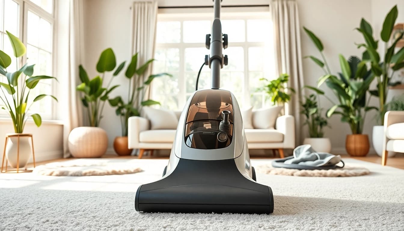 Find the best carpet cleaners near me featuring top-notch equipment in a clean living space.