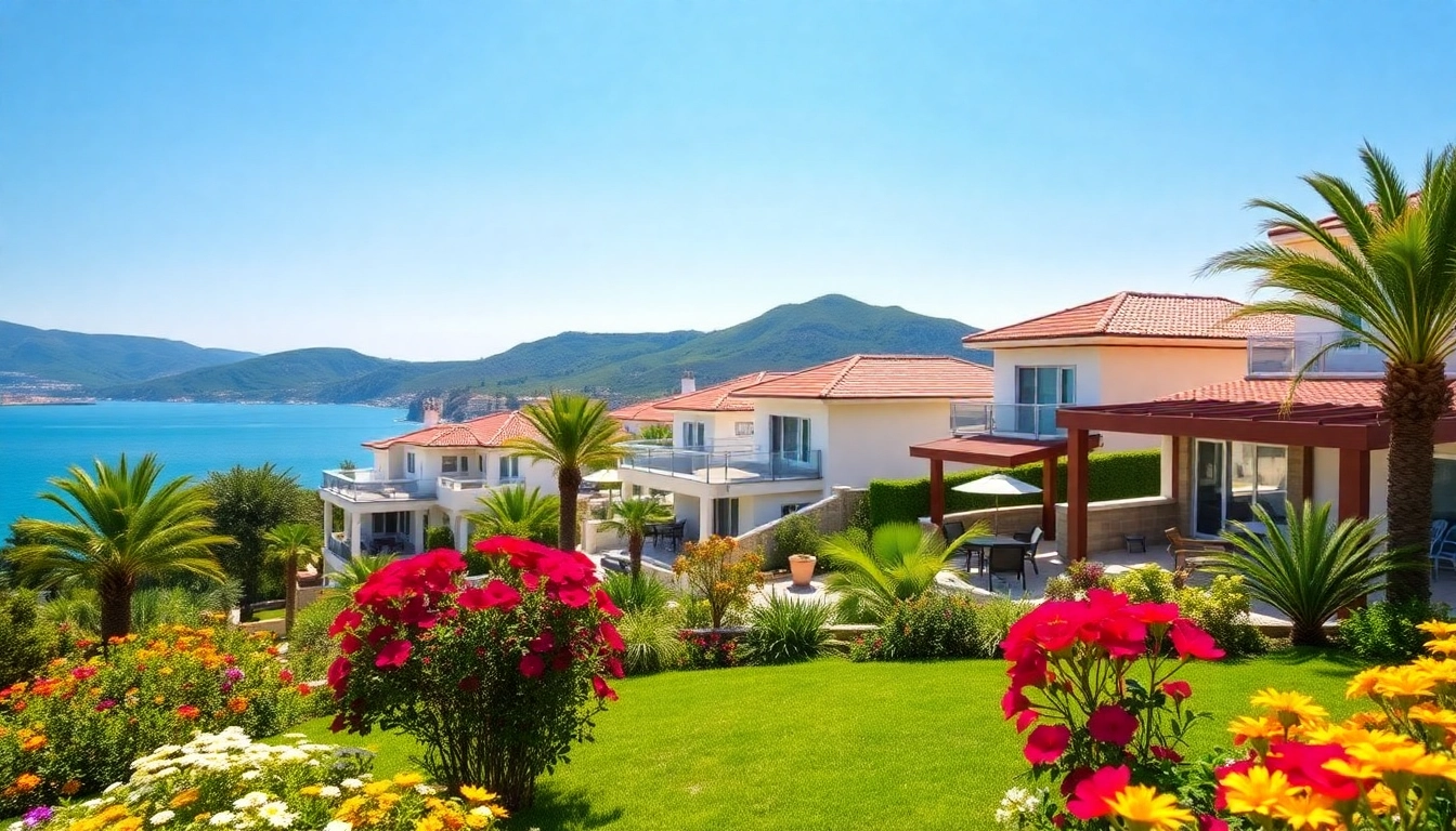 Explore stunning houses for sale in Alanya, Turkey, featuring beautiful Mediterranean architecture.