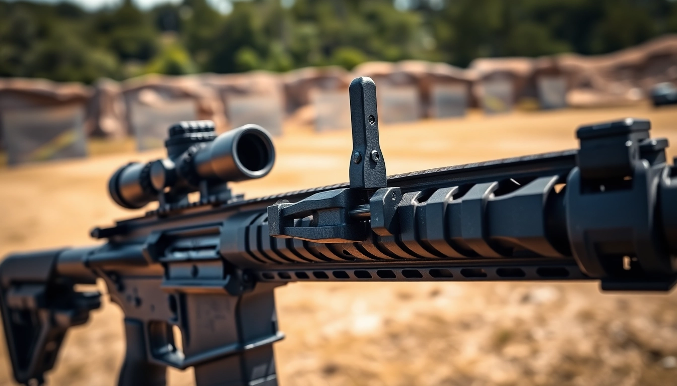 Highlighting the innovative wot trigger ar15 mounted on a tactical rifle, showcasing unique features.