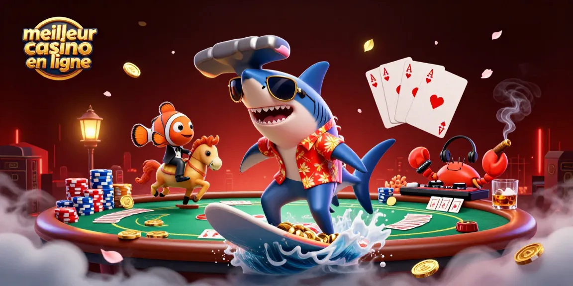 Plongez dans l'univers du meilleur casino en ligne avec cette illustration dynamique de jeux de hasard.