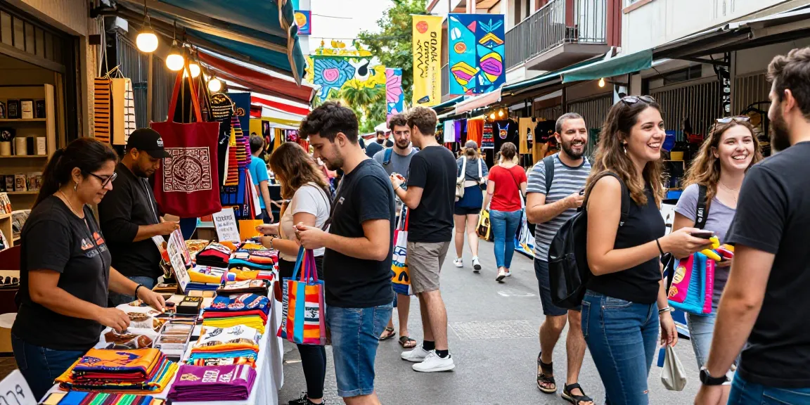 Urban shopping and exploration scene at https://forumup.org/shop/search.php?ca_id=&addr1=&addr2=&addr3=&schKeyword= with friends enjoying vibrant market.