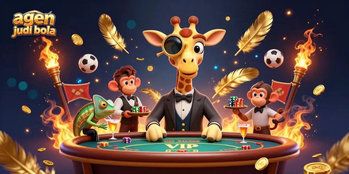 Make winning bets with agen judi bola through exciting sports elements in dynamic casino illustration.