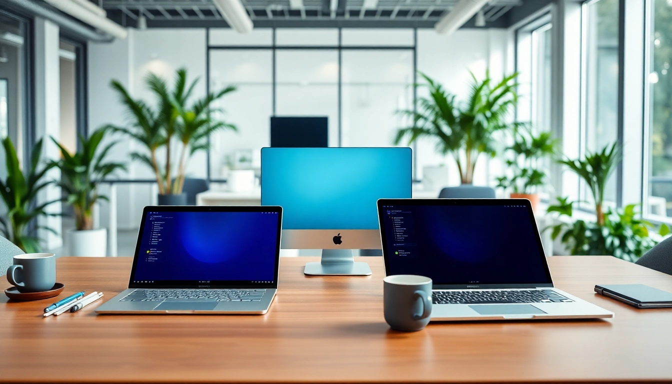 Showcasing enterprise assistant saas tools in a modern workspace with bright lighting.