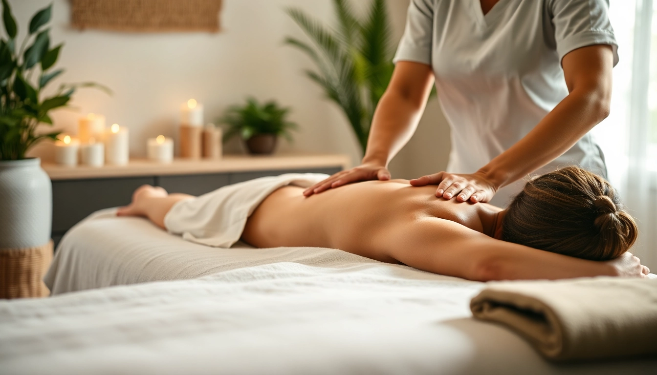 Experience a calming griesbach massage with a professional therapist in a serene environment.