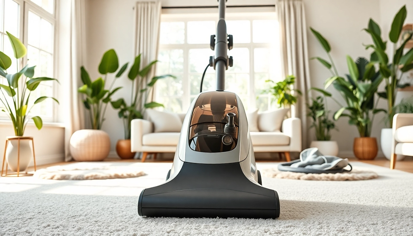 Find the best carpet cleaners near me featuring top-notch equipment in a clean living space.