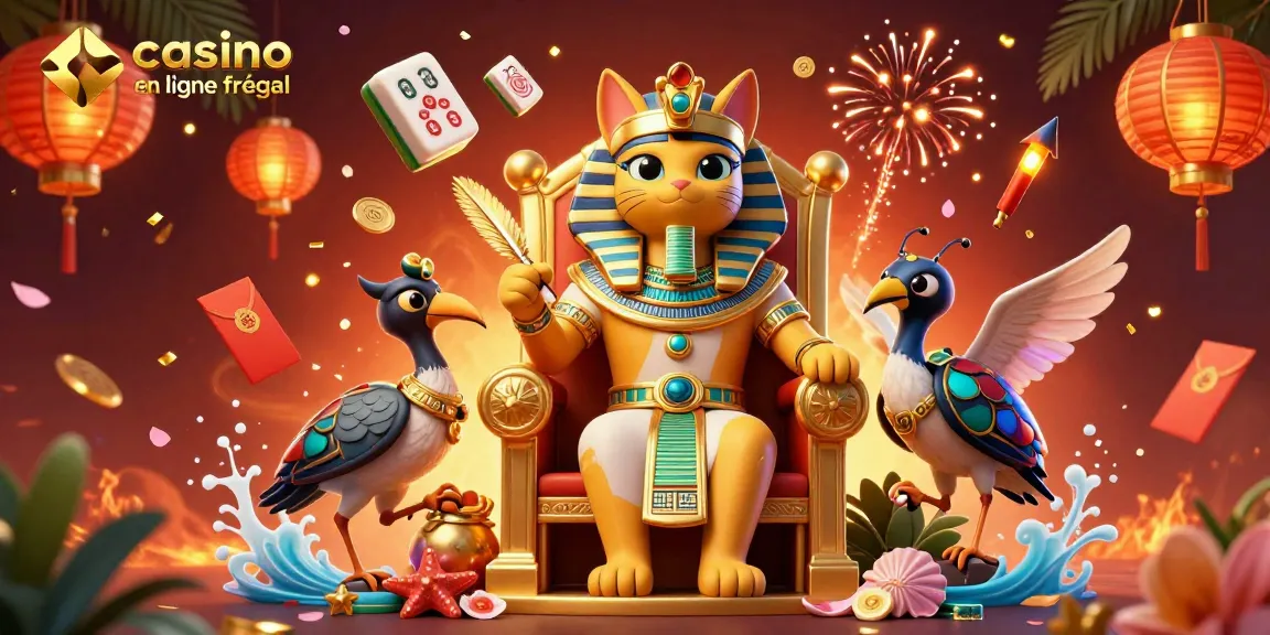 Gagnez sur les casinos en ligne France légal avec cette illustration dynamique remplie de symboles de jeu.