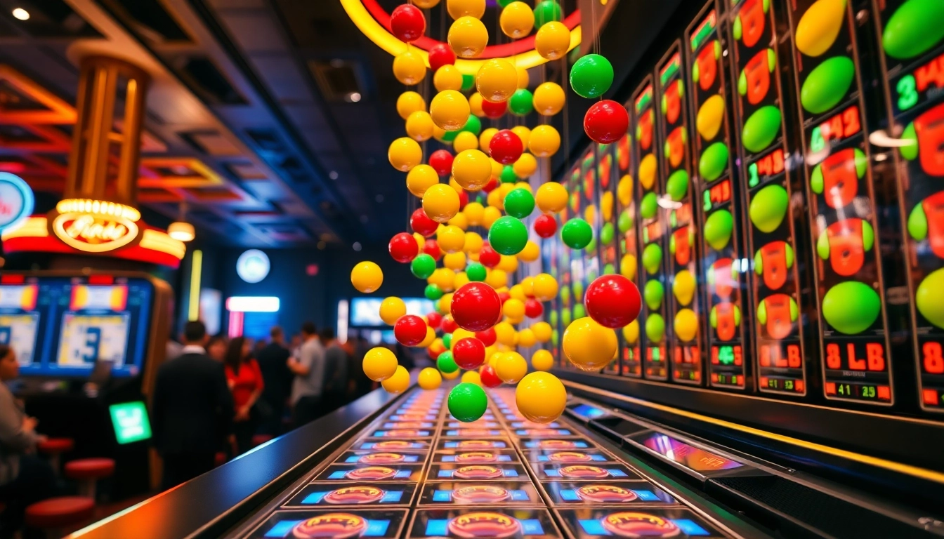 Menangkan hadiah besar dalam slot plinko dengan bola berwarna cerah yang jatuh dengan seru.