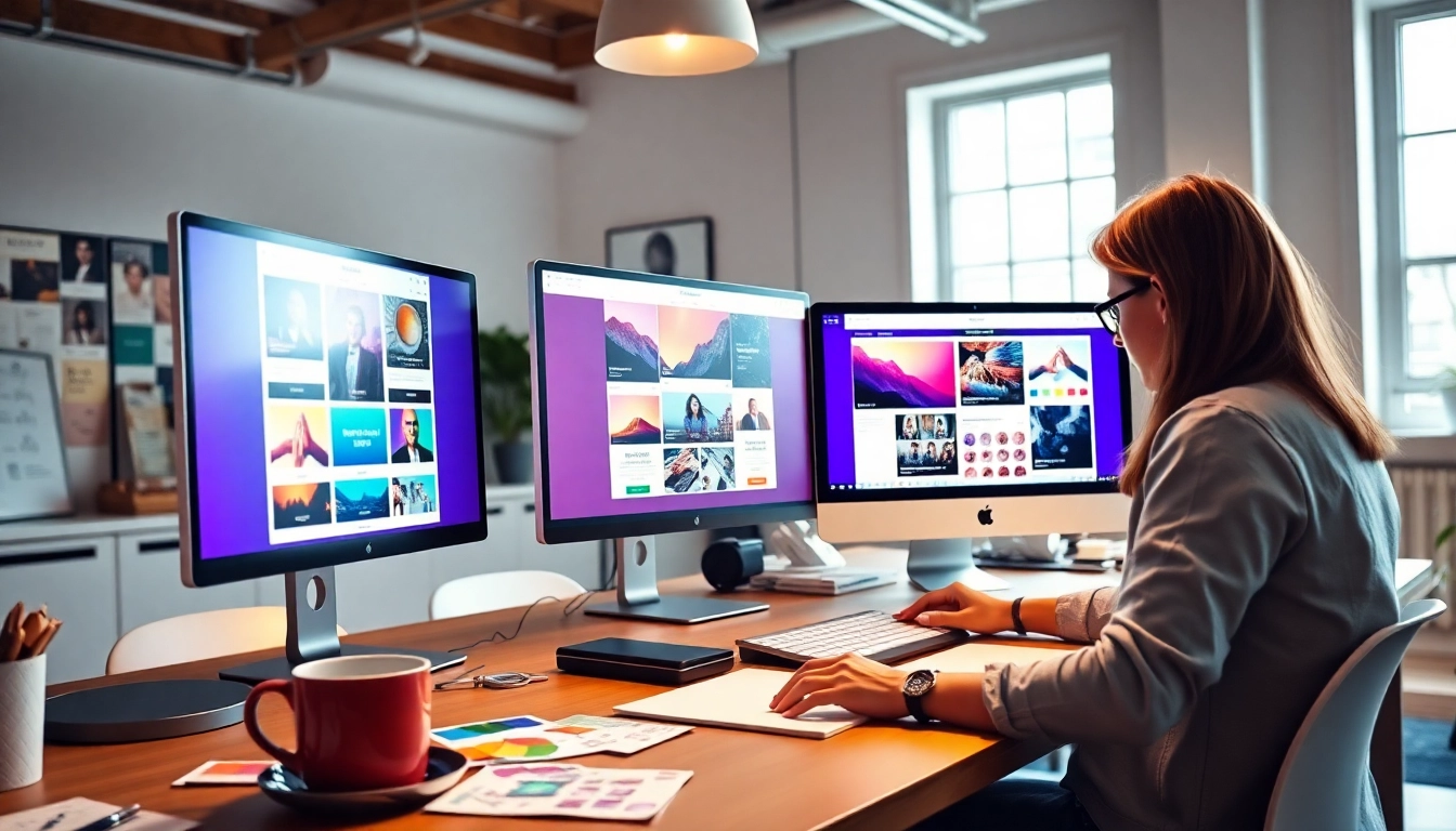 Marcel Hüsig präsentiert inspirierende Ansätze im Webdesign mit modernem Arbeitsplatz.