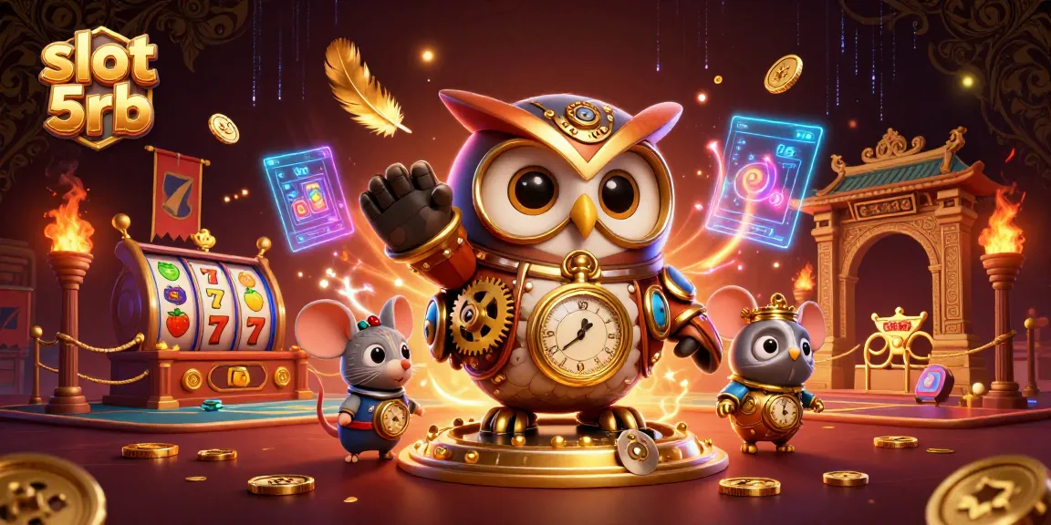 Engage with slot 5rb in an immersive 3D casino adventure featuring colorful reels and dynamic action.