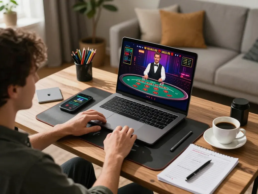 Experience the G28 LINK in an engaging online blackjack session at home, with immersive visuals and strategic setup.
