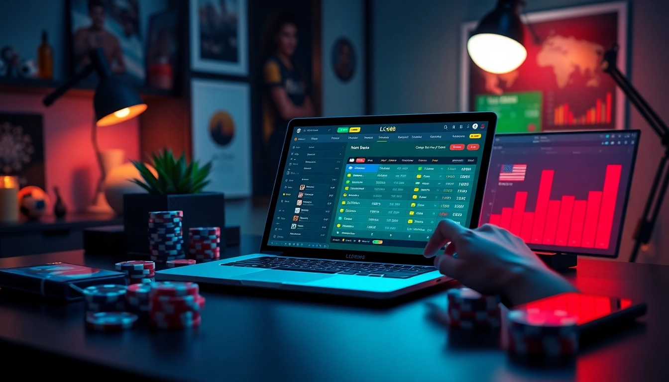 Engaging view of the online betting interface for LC88 Link, showcasing a modern design.