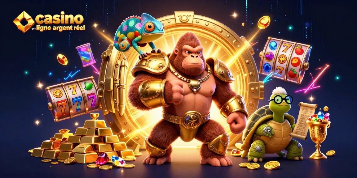 Jouez dans un casino en ligne argent réel avec des personnages dynamiques et des trésors scintillants.