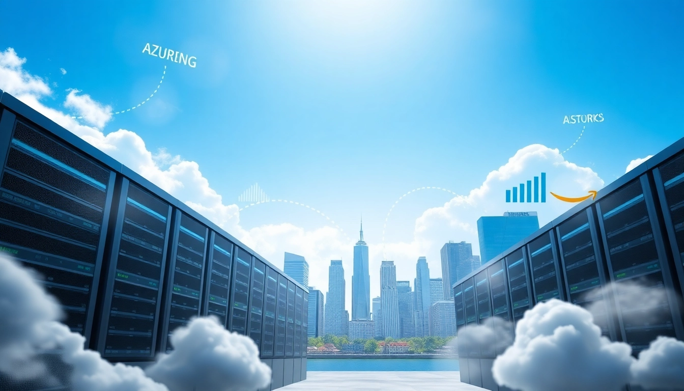Visual representation of Azure & AWS Integration showcasing cloud connectivity in a digital landscape.