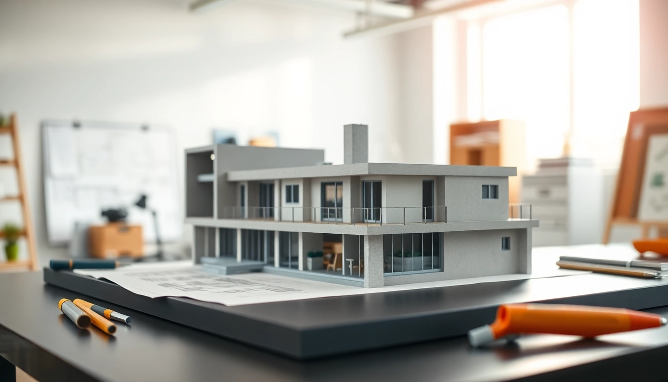 Architekturmodellbau Magdeburg: Detailliertes Modell in professioneller Umgebung betrachten.