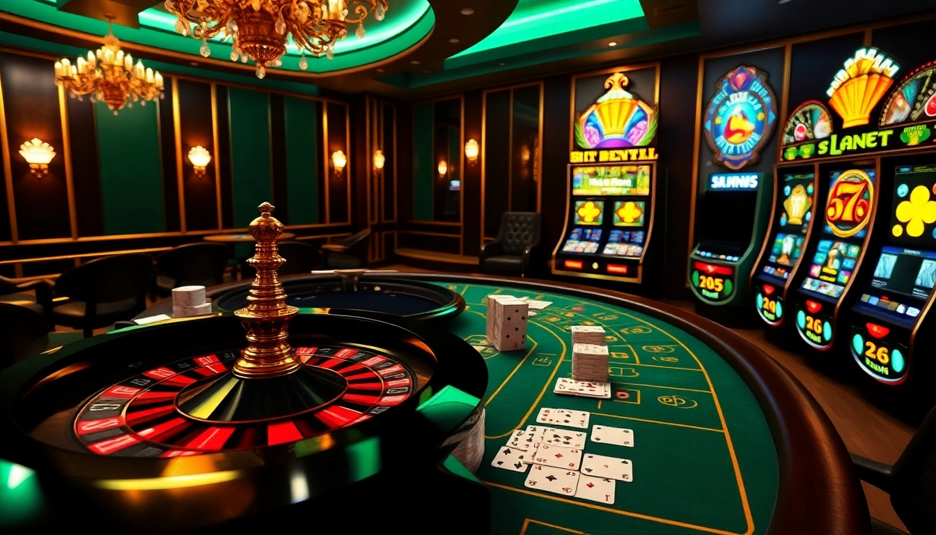 Expérience de jeu en ligne passionnante mettant en avant le casino en ligne français avec une roulette virtuelle et une table de poker.