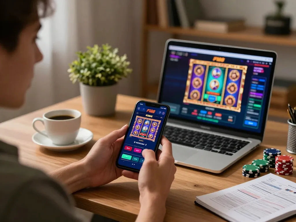 Experience dynamic gameplay at F168 casino with a user engaged in online gaming through a vibrant mobile app.