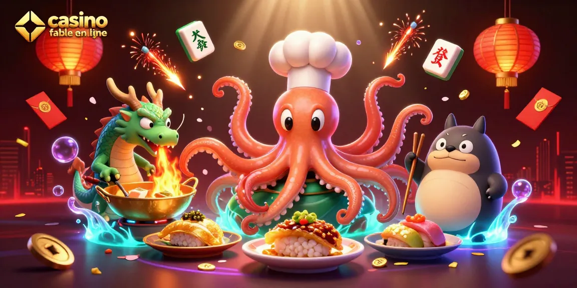 Découvrez une scène dynamique casino fiable en ligne avec des personnages amusants et des éléments de jeu lumineux.