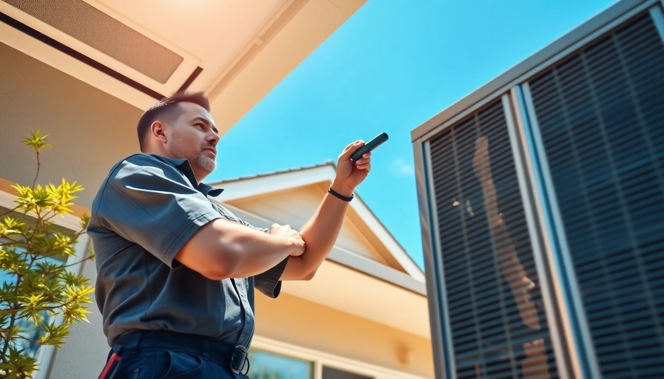 Technician conducting stillwater ac repair on a residential air conditioning unit