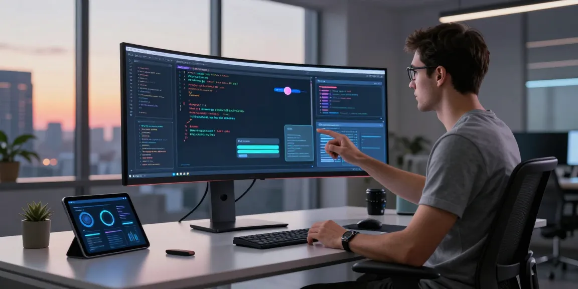 Engaging with Crush AI in a modern workspace showcasing virtual interactions and innovative technology.