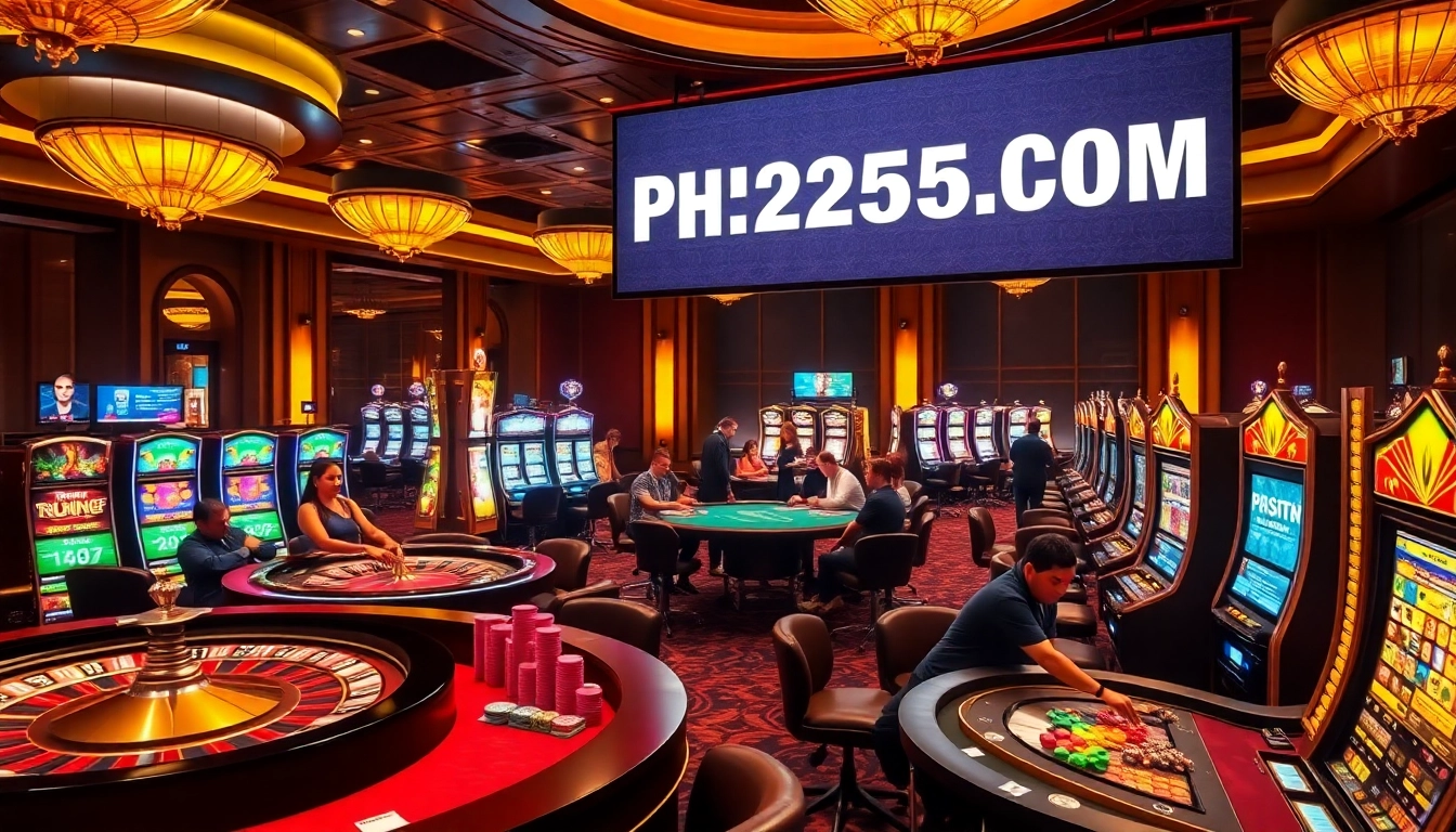 Experience thrilling gameplay at PH22255.COM with lively casino tables and vibrant gambling action.