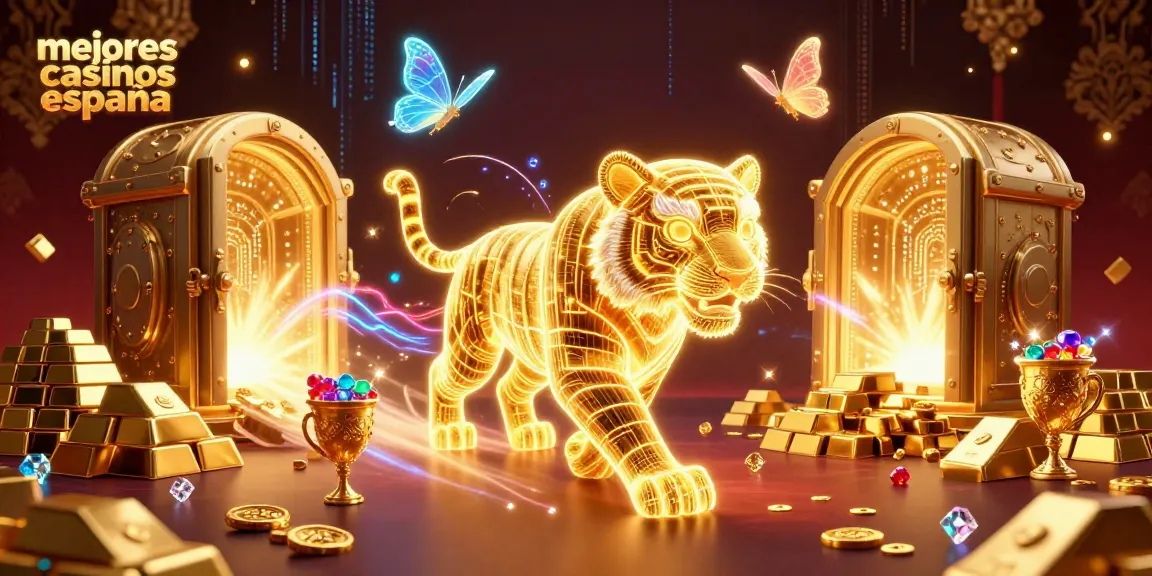 Juega en los mejores casinos España con la emocionante experiencia de un tigre dorado y tesoros brillantes.