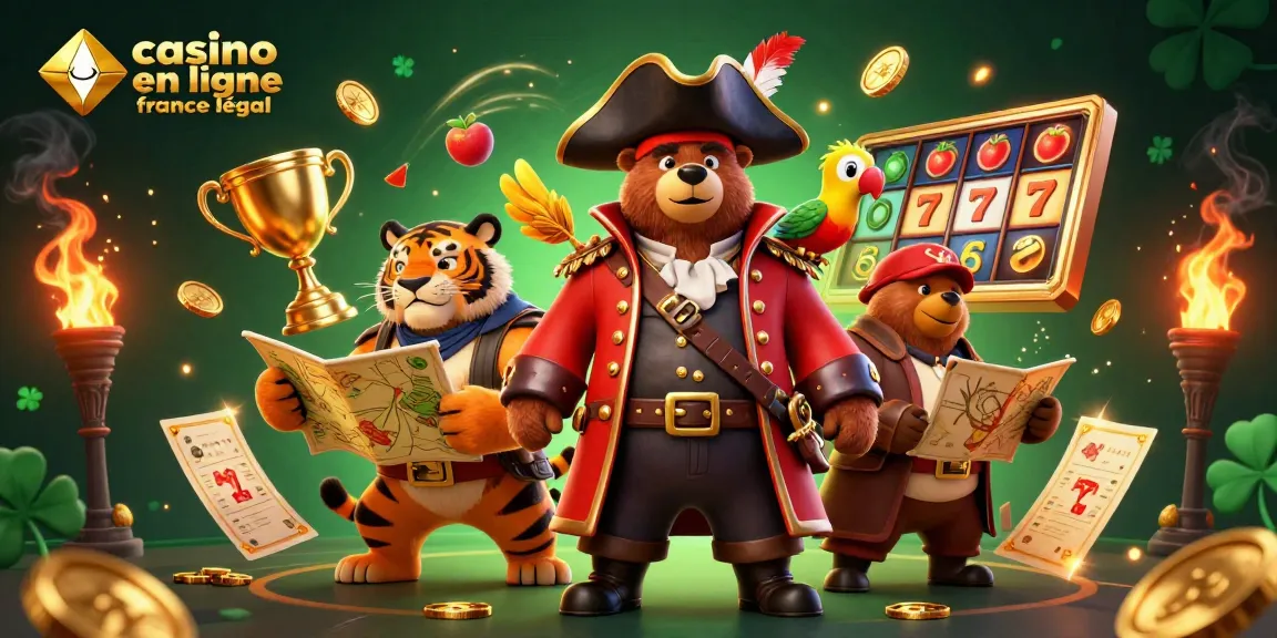 Venez découvrir le casino en ligne France légal avec ses personnages animés jouant à des machines à sous.