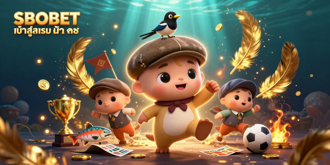 Play SBOBET เข้าสู่ระบบ มือ ถือ with thrilling sports betting elements surrounding colorful characters.