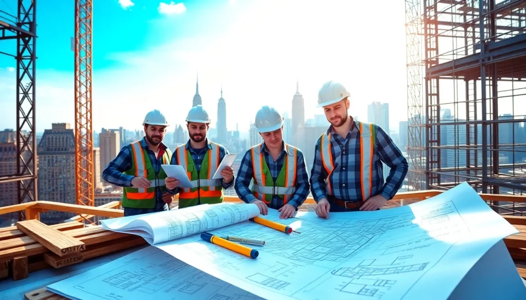 Showcasing New York City Commercial General Contractor team working on a high-rise project in NYC.