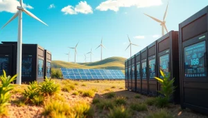 Infographic of dogecoin cloud mining earnings with advanced technology and renewable energy sources