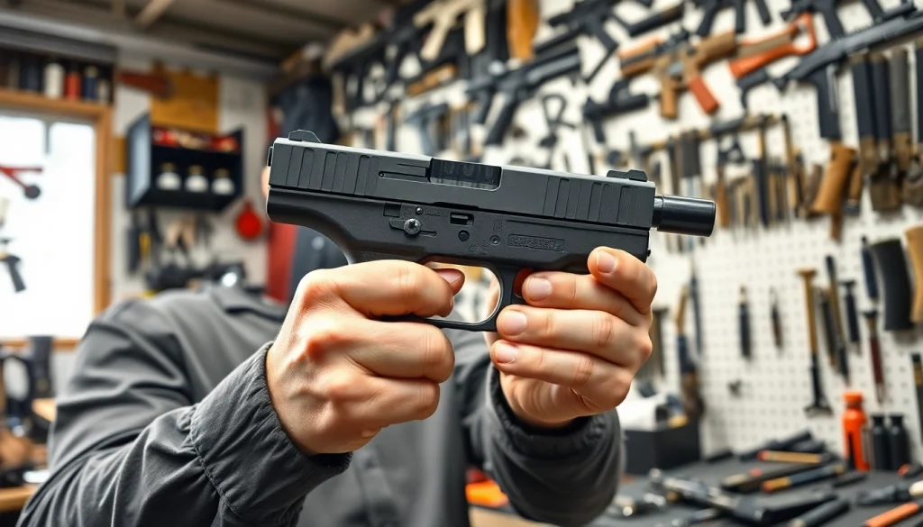 Assembling the polymer80 glock 19 pf940c complete kit with precision in a workshop setting.