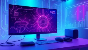 Dynamic AI workspace demonstrating nano banana 2 image generation technology.