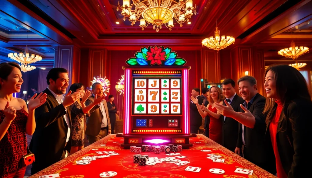 Engage with the mahjong slot demo while enjoying a vibrant casino atmosphere filled with excitement.