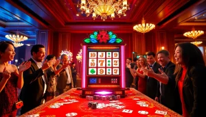 Engage with the mahjong slot demo while enjoying a vibrant casino atmosphere filled with excitement.