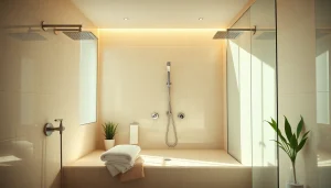 Experience the comfort of sunny shower USA in a beautifully designed bathroom.