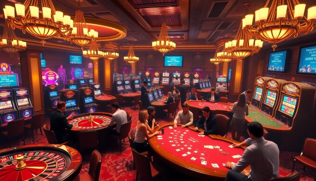 Players engaging at casino tables showcasing hidden wiki 2026 links for enhanced gambling strategies.