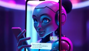 Engaging NSFW AI chatbot interface showcasing vibrant digital interaction.