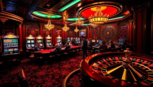 Engaging high-stakes poker game in a luxurious casino, highlighting the hidden wiki and gambling excitement.