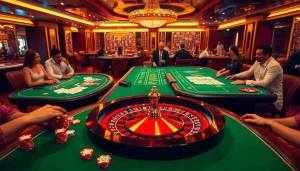 SODO Casino bustling with excitement as players engage in various games at the tables.