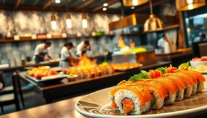 Menikmati hidangan slot depo 1000 yang beragam dan menggugah selera di restoran sushi.