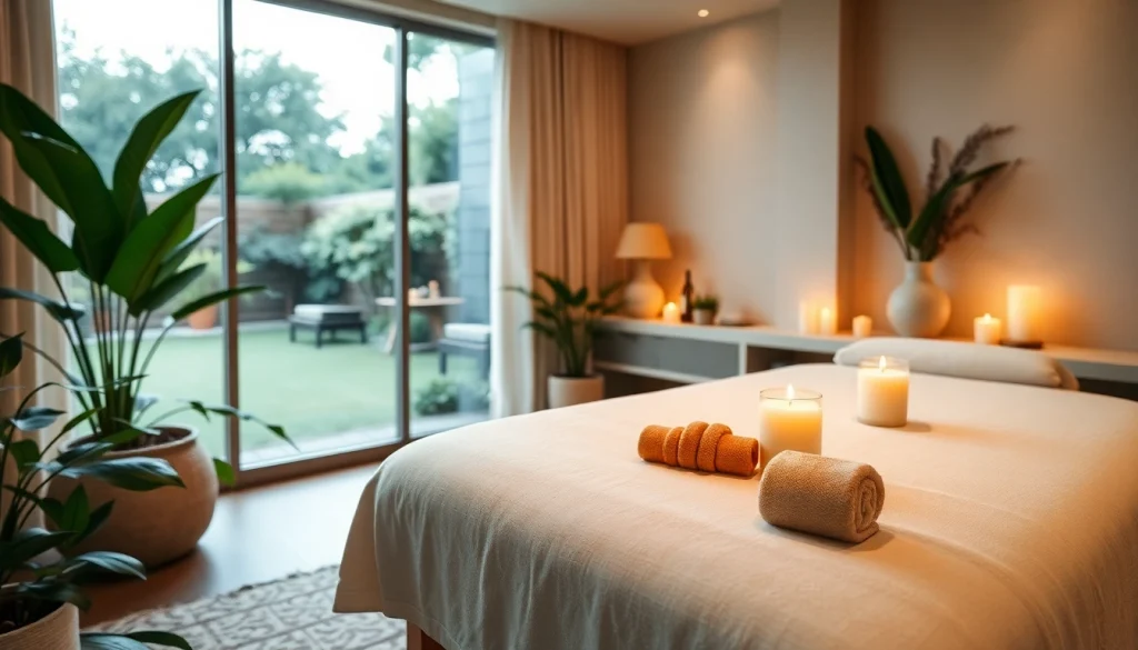 편안한 장식과 분위기를 강조한 하남마사지의 릴렉싱 마사지 장면.