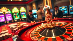 Vivez des jeux à enjeux élevés dans un casino en ligne francais avec une scène de roulette éblouissante.