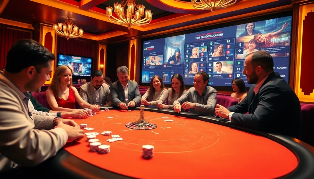 Configuration passionnante de jeu de poker mettant en avant le casino en ligne français avec des couleurs vives et des enjeux numériques.