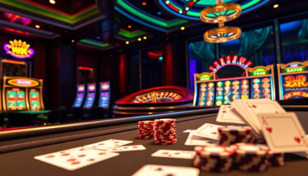 Découvrez l'excitation du casino en ligne français avec des tables de jeu luxueuses et des machines à sous vibrantes.