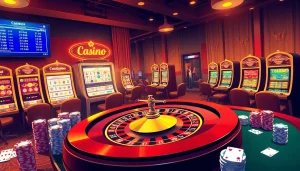 Participez à l'excitation du casino en ligne français à travers la roulette, les jetons de poker et les jeux immersifs.