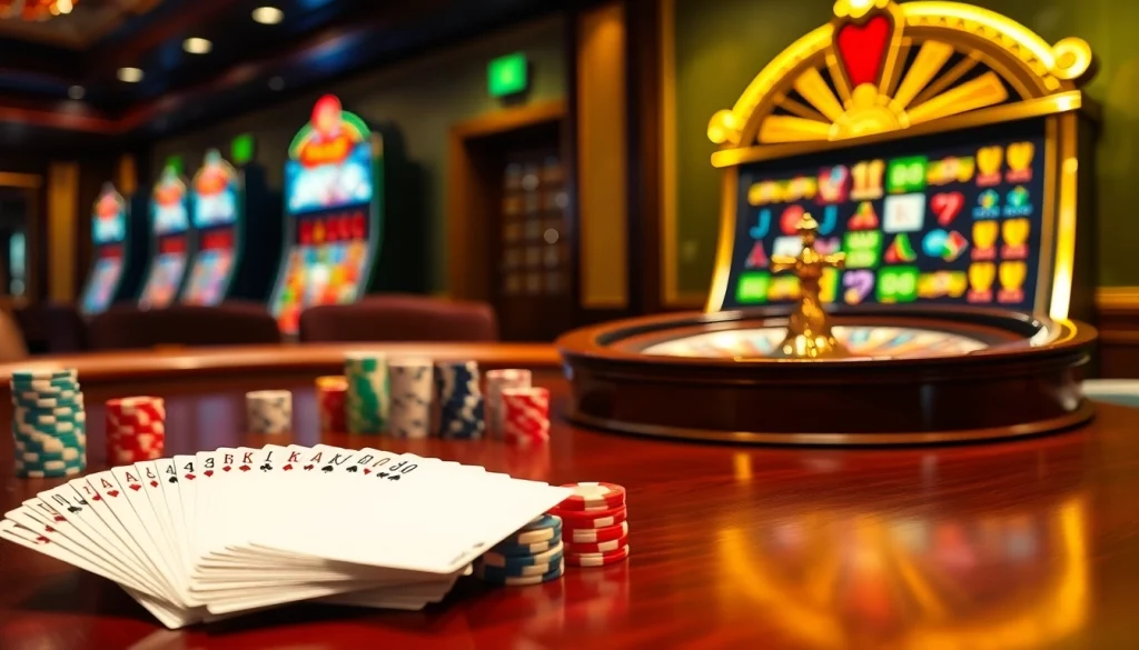 Découvrez les sensations fortes du casino en ligne fiable avec un cadre de poker luxueux et des éléments de jeu high-tech.