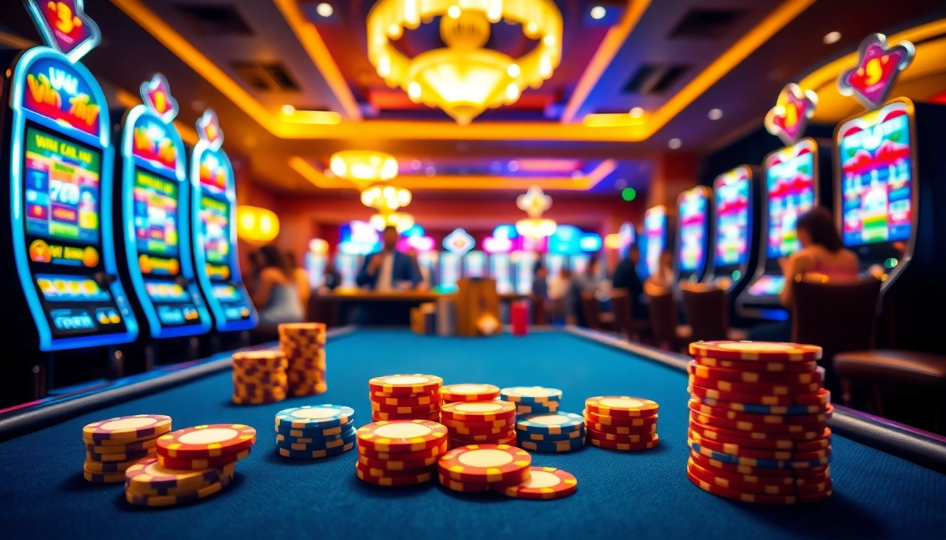 Neue casino bonus ohne einzahlung illuminated at a vibrant gaming table with cheerful players.