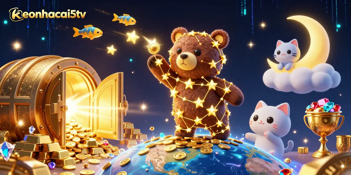 Engage with exciting keonhacai5tv gambling experiences as shooting stars, jewels, and a constellation bear captivate players.